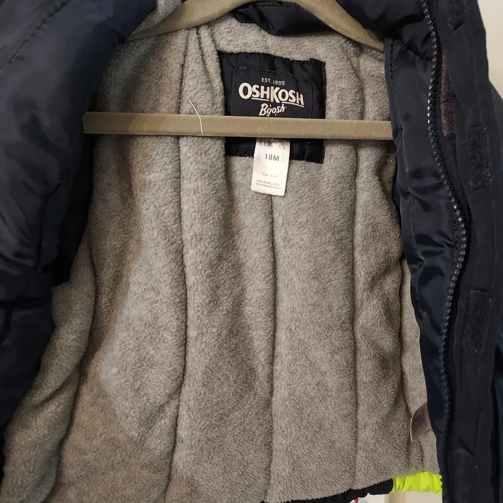 OshKosh B'Gosh Baby Boy Navy Fall Ski Jacket in Size 18M